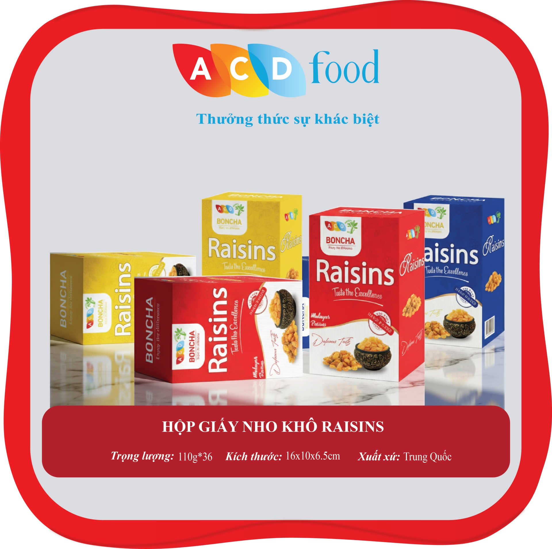 HỘP GIẤY NHO KHÔ RAISINS